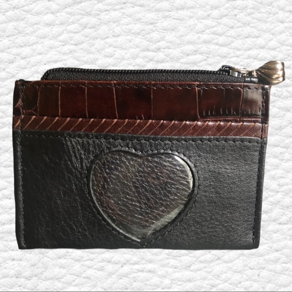 BRIGHTON | BLACK LEATHER COIN PURSE/CREDIT CARD POUCH - Picture 8 of 11